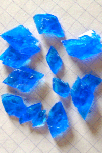 Sticker Les cristaux de sulfate de cuivre - sulfate de cuivre 